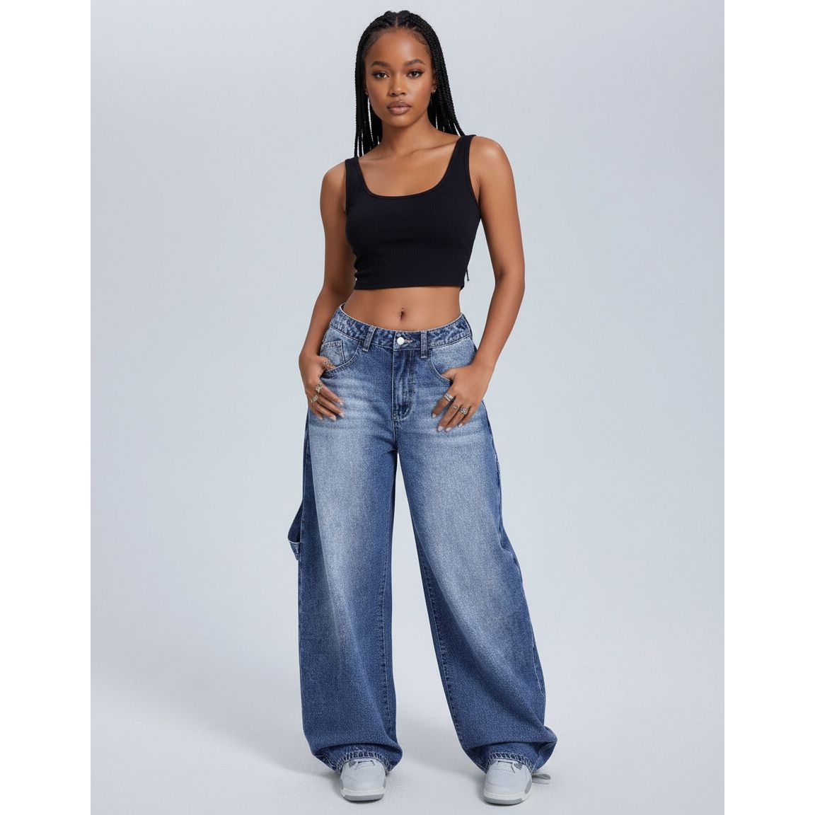 Women's Wide leg Washed Jeans