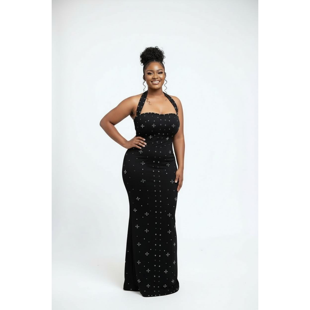 Women's Hanging Neck Style Bodycon Dress