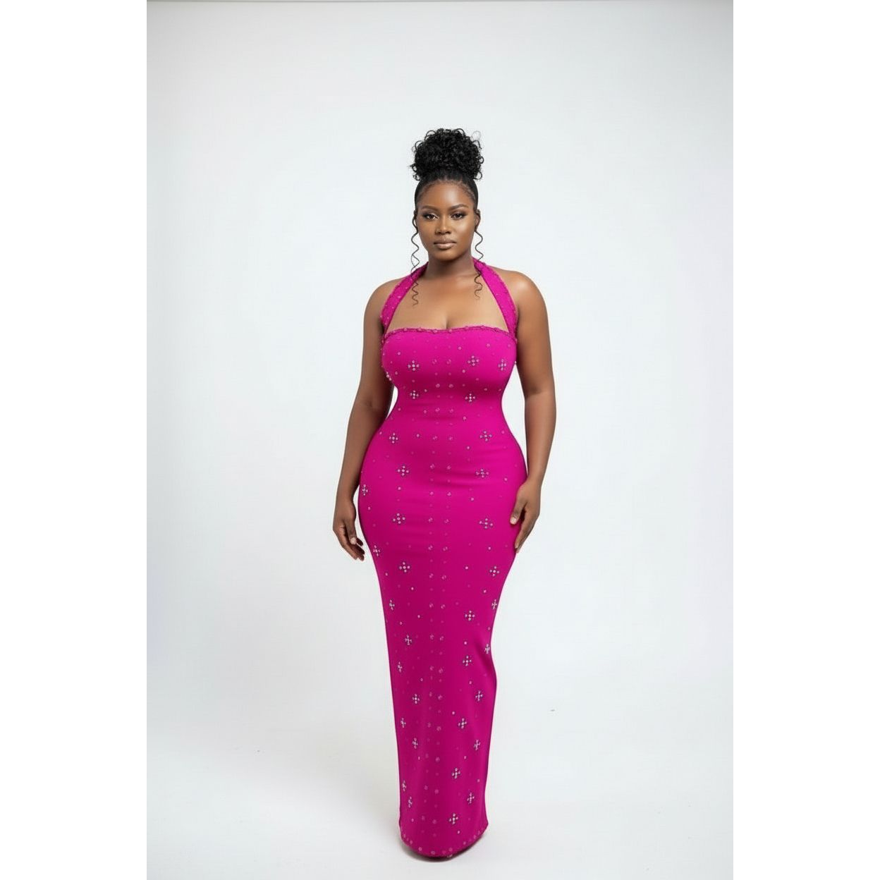 Women's Hanging Neck Style Bodycon Dress