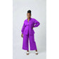Women's Plus Size Linen Shirt and Pants Set