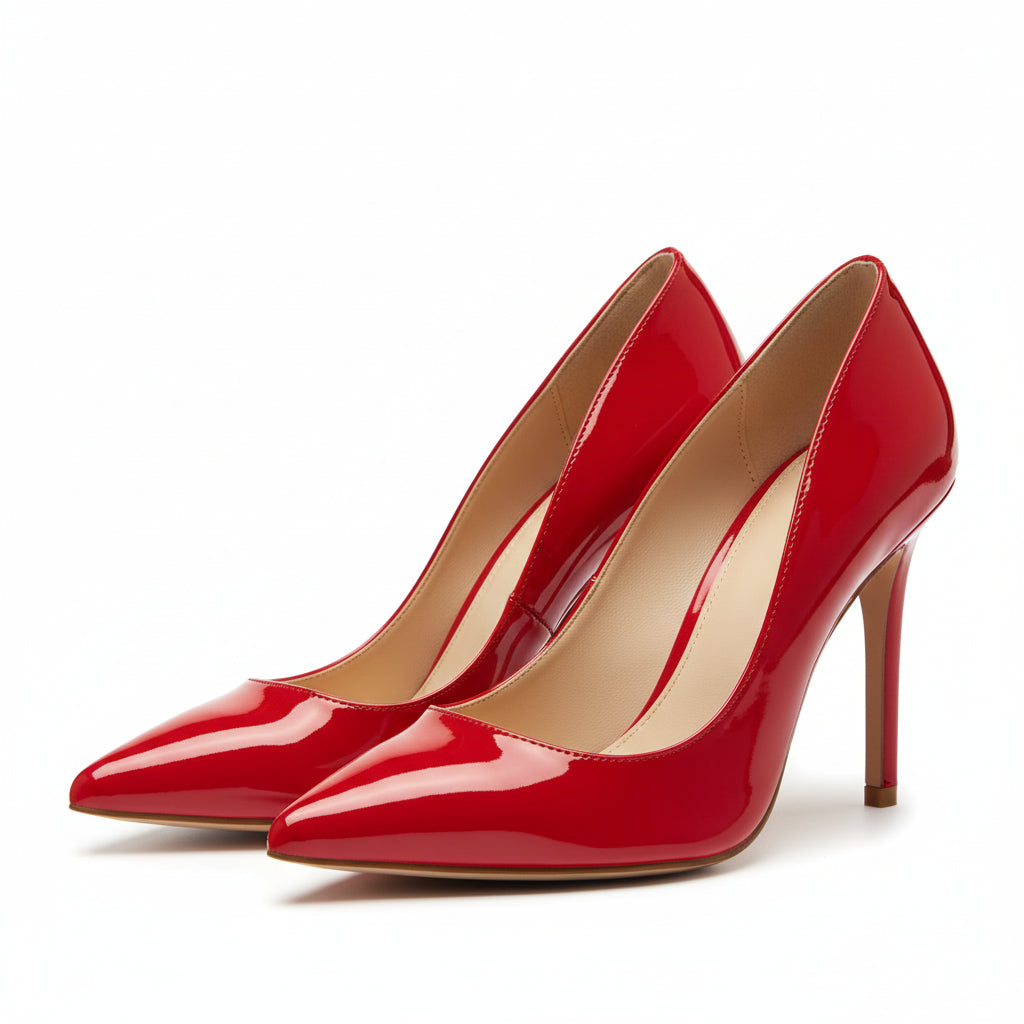 Stiletto High Heel Pumps Pointed Toe Slip On Dress Shoes