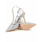 Slingback Rhinestone Embellishment Pointed-toe Pumps