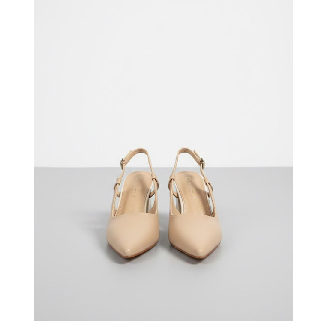 Women's Pointed Toe Slingback Block Heel