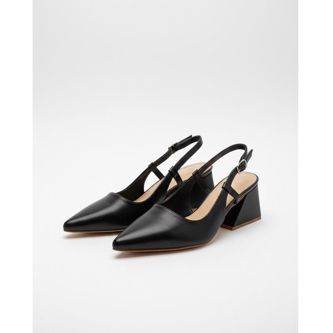 Women's Pointed Toe Slingback Block Heel