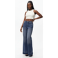 Mid-Rise Wide Leg Denim Trousers