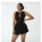 Chic Tiered Pleated Mini Dress