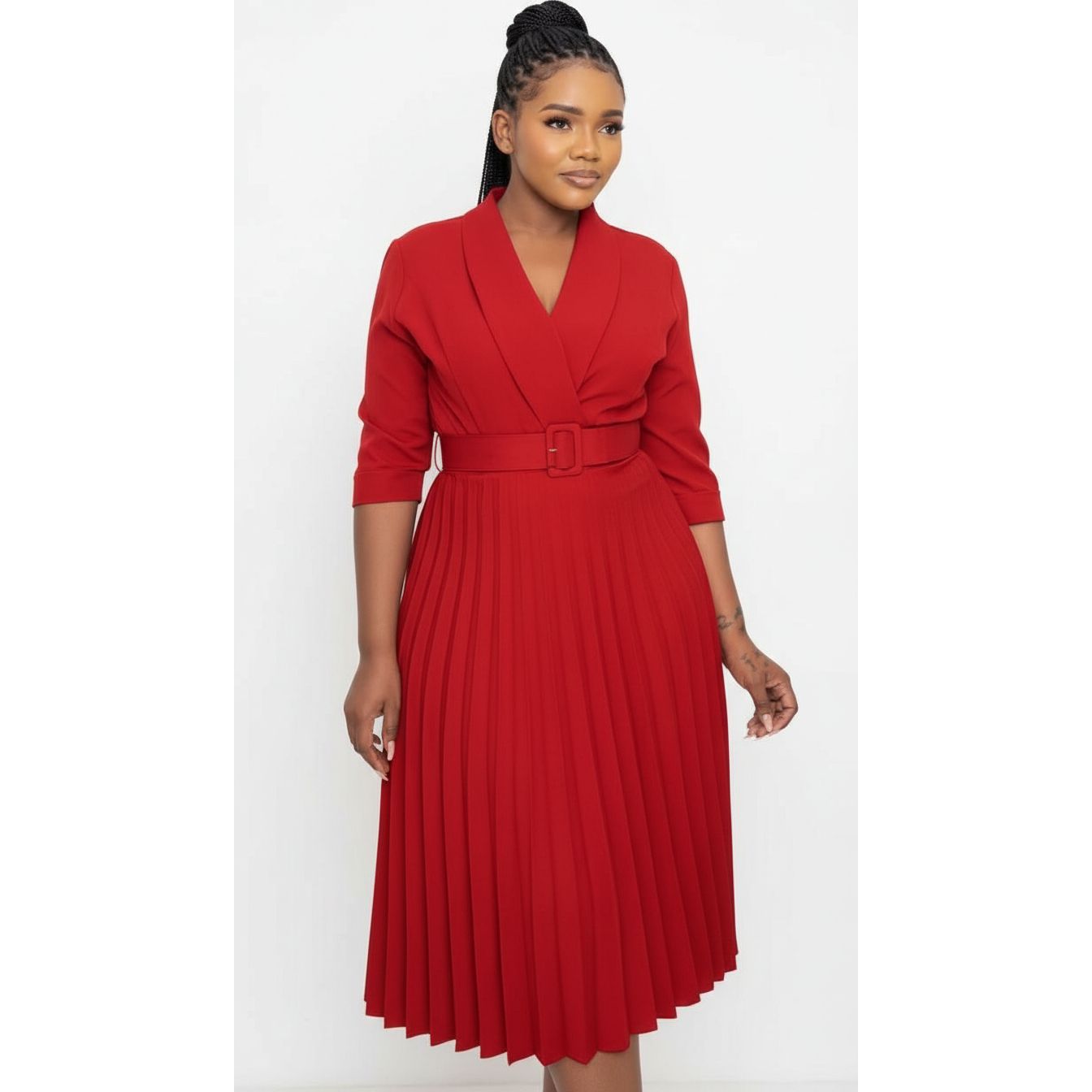 V-Neck Blazer Style Dress