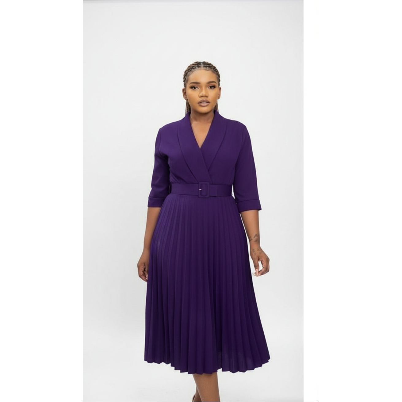 V-Neck Blazer Style Dress