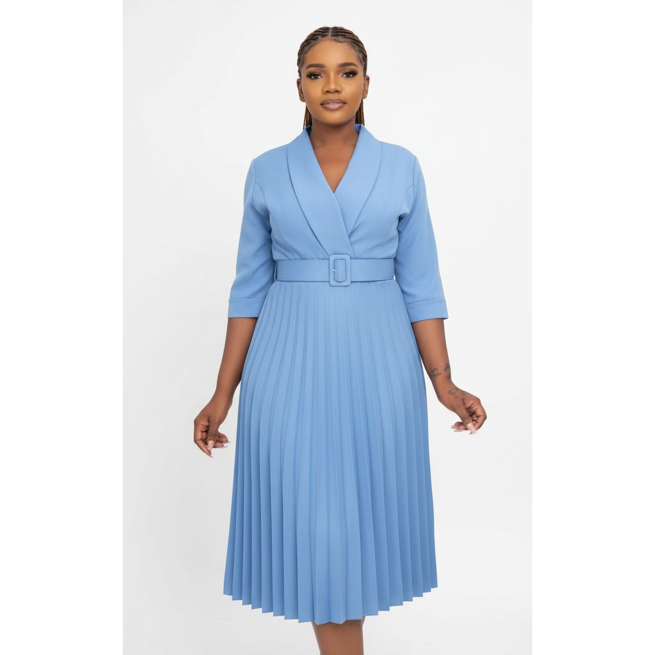 V-Neck Blazer Style Dress