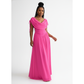 Women's Cowl Neck Ruched Waist Maxi Dress