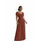 Women's Cowl Neck Ruched Waist Maxi Dress