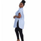 Button-Down Tunic with High Side Slits Shirt