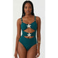 Starfish Embellished Cutout Monokini Swimsuit