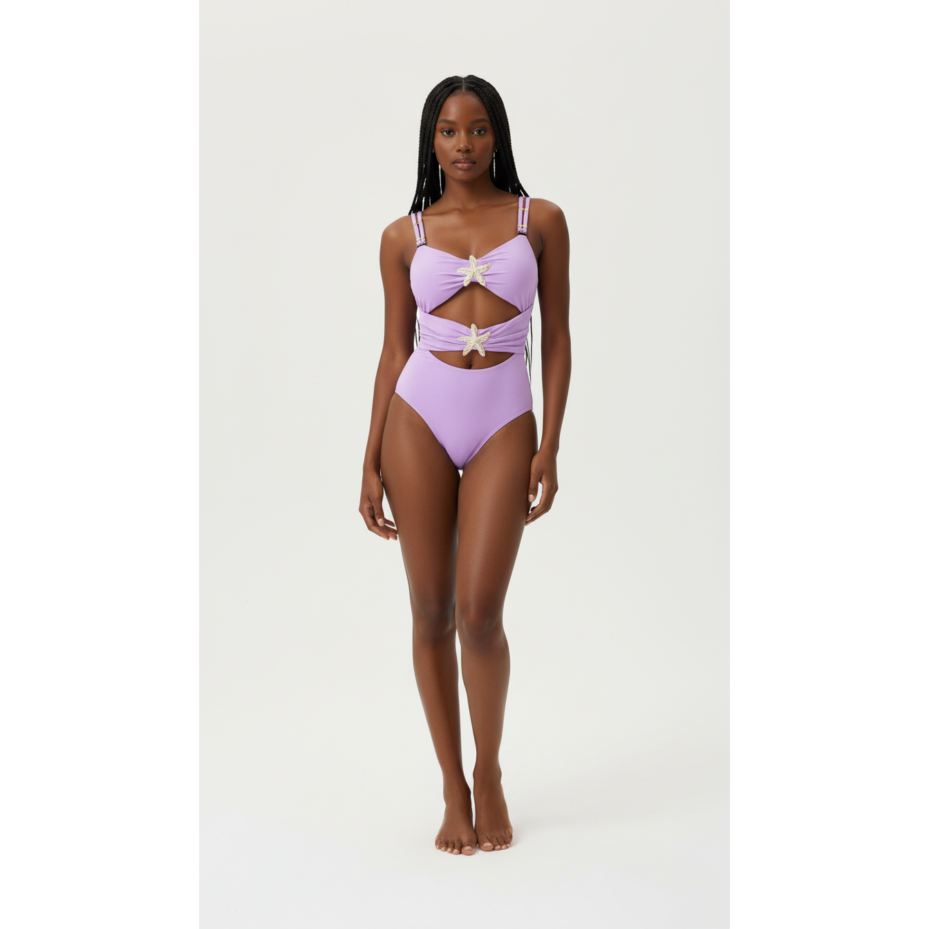 Starfish Embellished Cutout Monokini Swimsuit