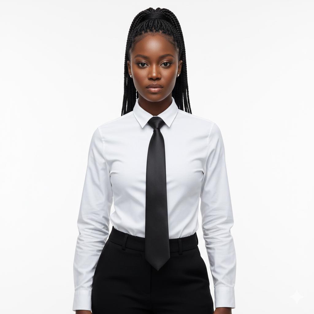 Plain Zipper black satin finish silk skinny tie