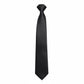 Plain Zipper black satin finish silk skinny tie