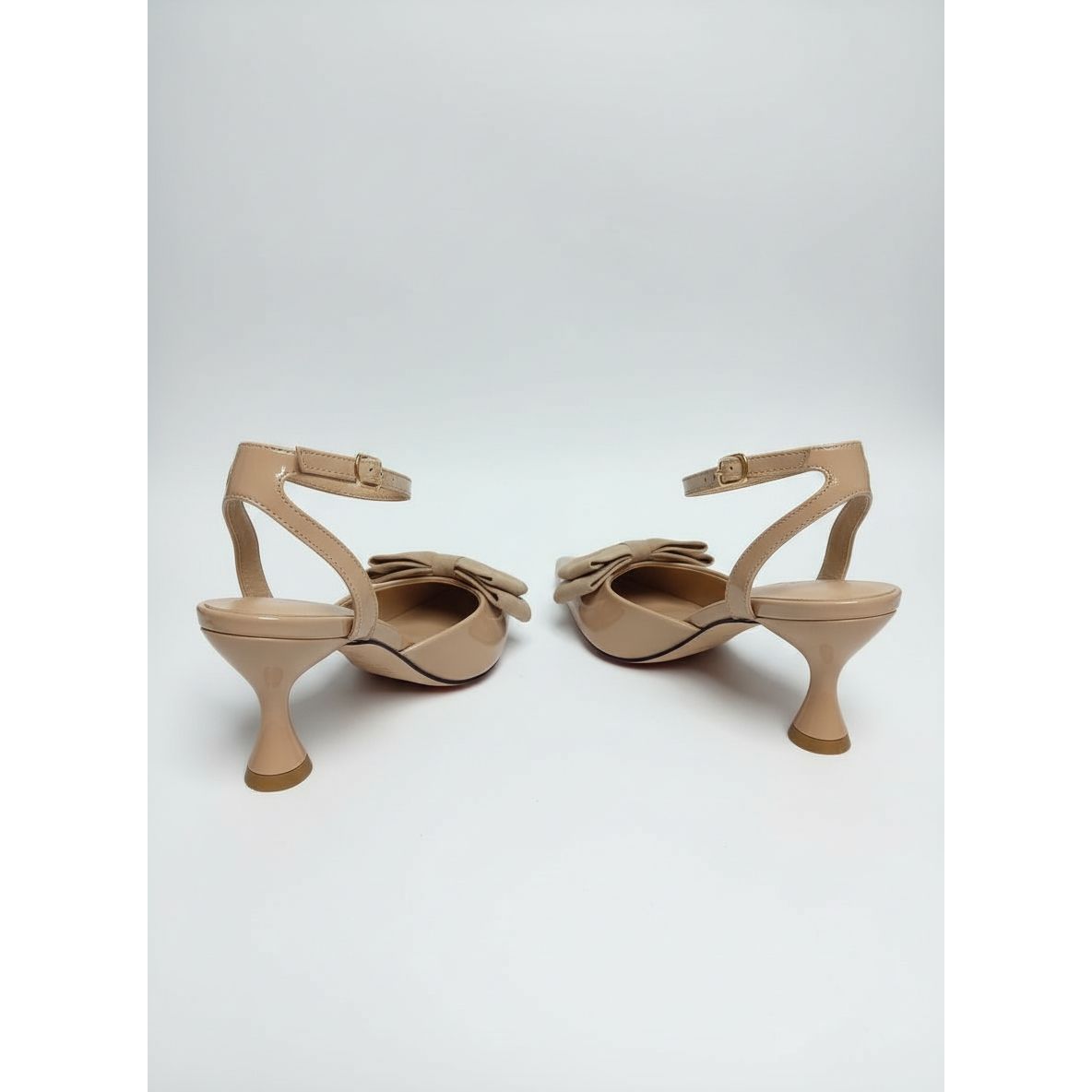 Ladies Patent Bow-Detail Heels