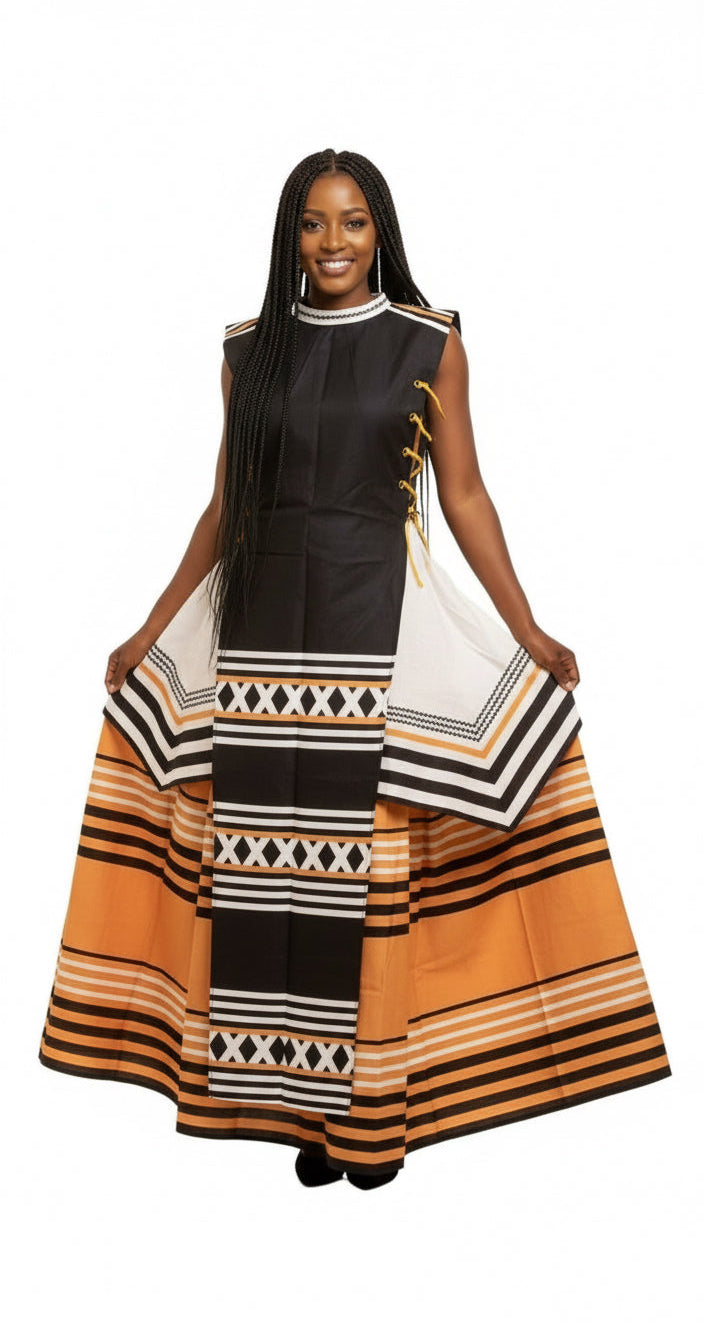 Tradiotional Printed Short Sleeve Two Piece Set