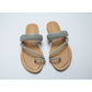 Women's Embellished Toe-Ring Flat Sandals
