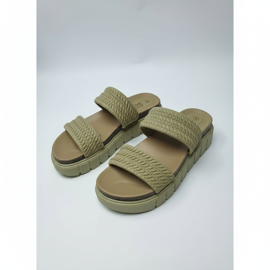 Women's Double-Strap Chunky Sole Sandals