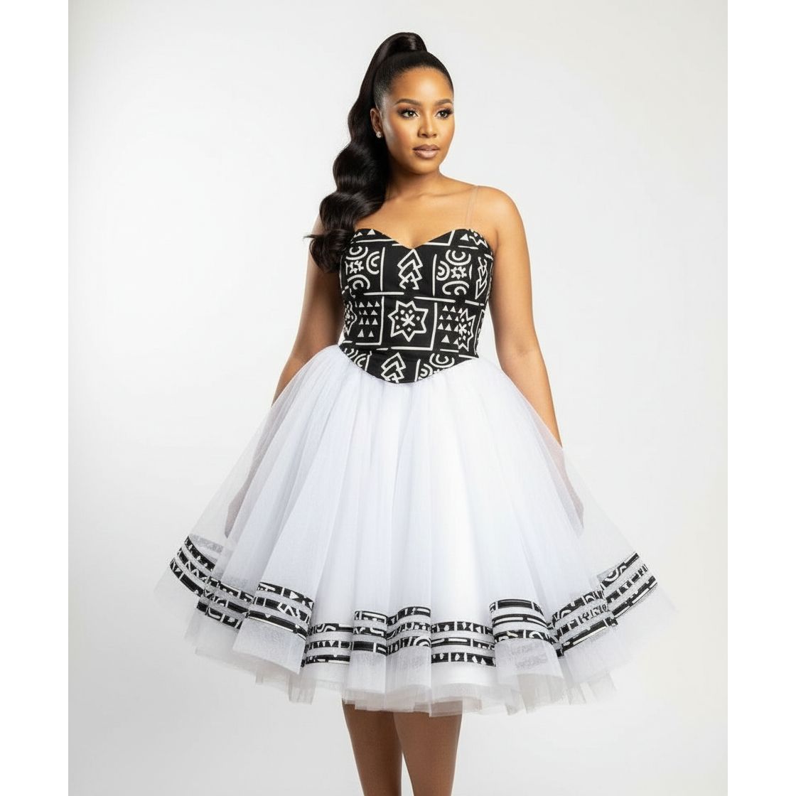 Traditional Sleeveless Tulle Dress