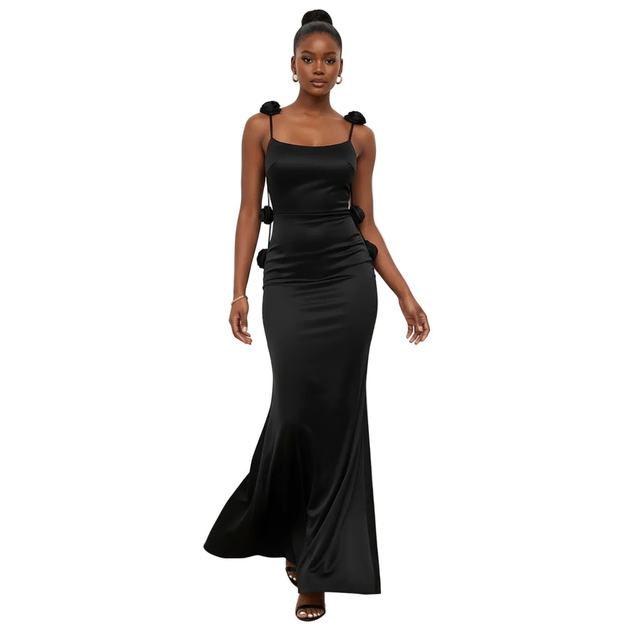 Floral 3D Sweetheart Neck Mermaid Dress
