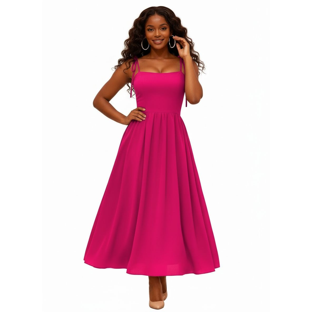 Sleeveless Summer Flowy Maxi Dress