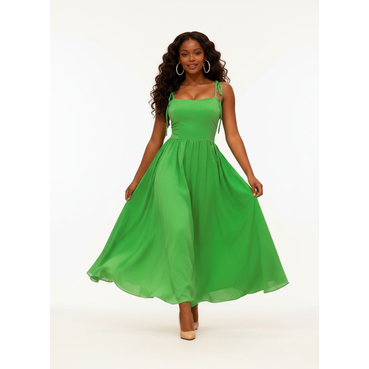 Sleeveless Summer Flowy Maxi Dress