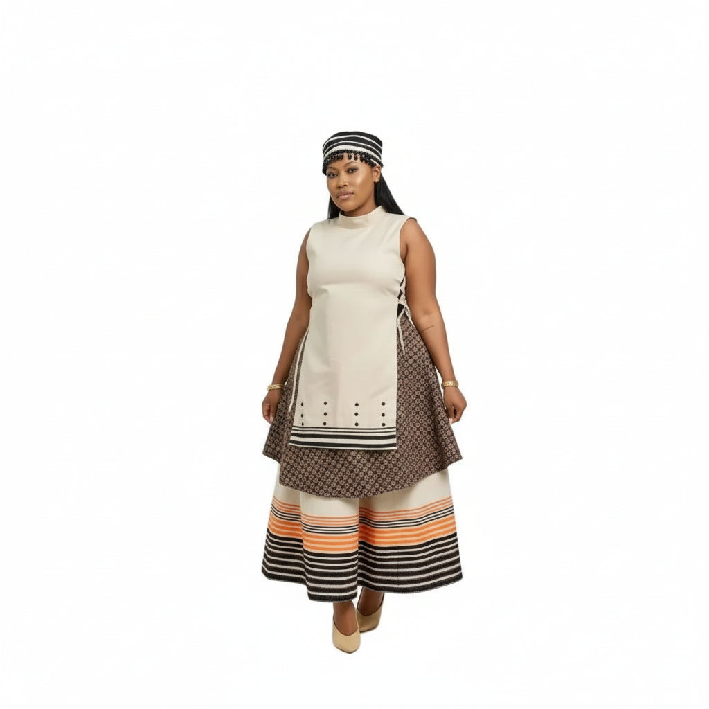 Multi-Color African Sleeveless Maxi Dress