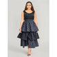Black Pleated African Queen Maxi Dress