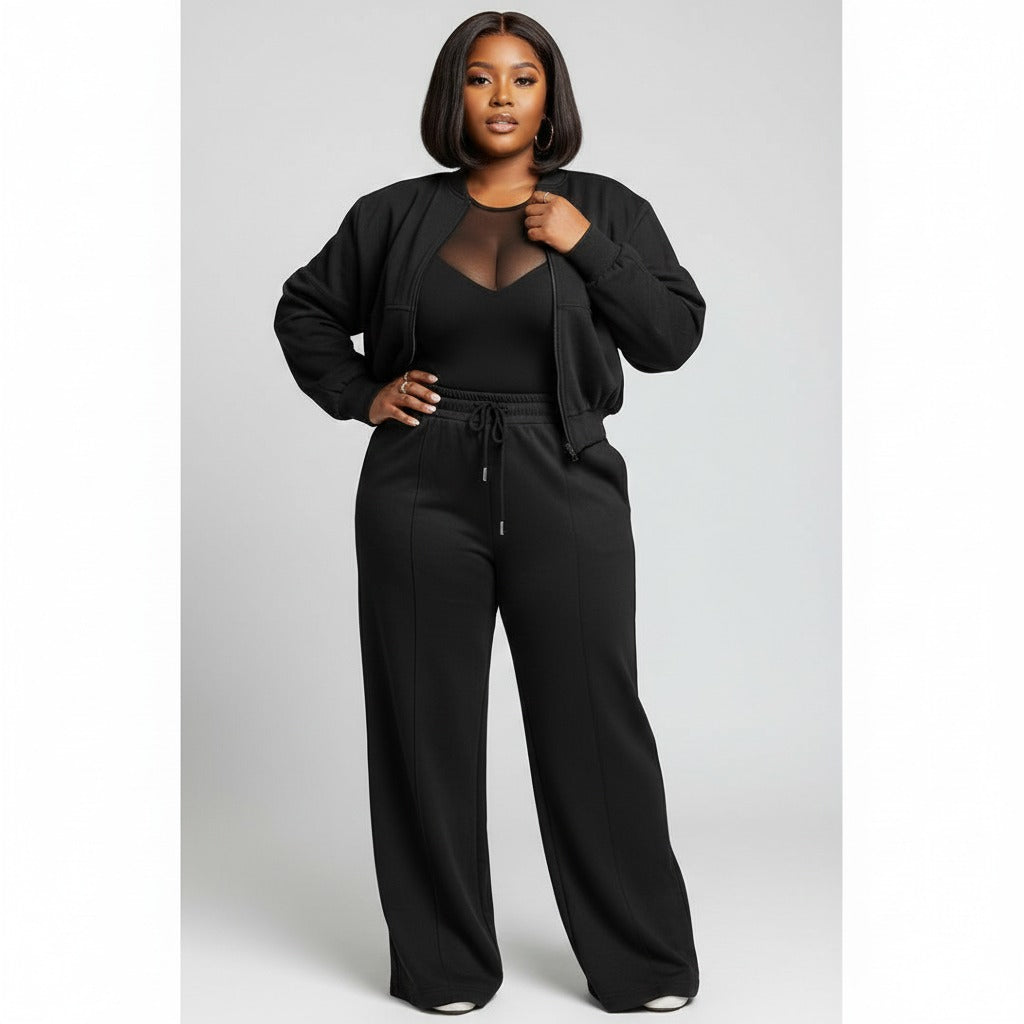 Tracksuit Full Zip Jacket & Jogging Pants Casual Sports Suit