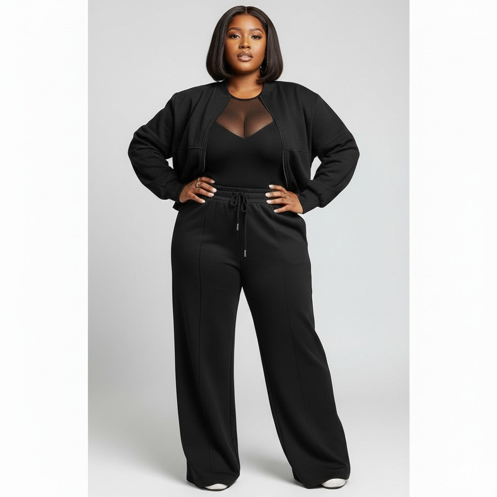 Tracksuit Full Zip Jacket & Jogging Pants Casual Sports Suit