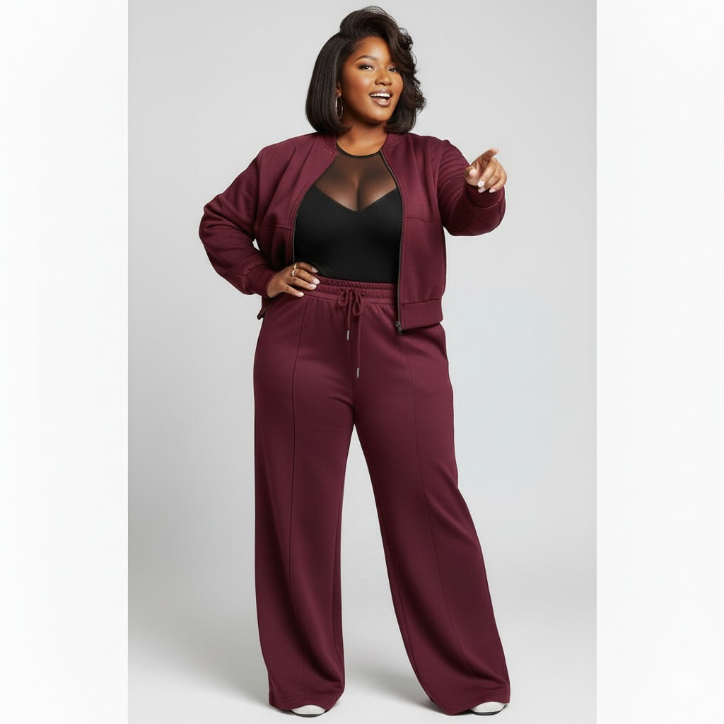 Tracksuit Full Zip Jacket & Jogging Pants Casual Sports Suit