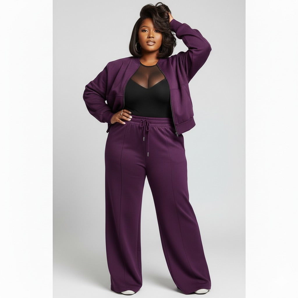 Tracksuit Full Zip Jacket & Jogging Pants Casual Sports Suit