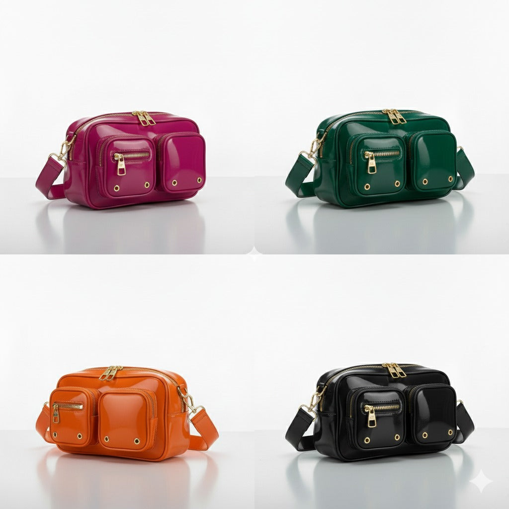 Glossy Crossbody Handbag