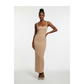 Elegant Square Neck Bodycon Maxi Dress