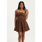 Strapless Sweetheart Neck Fit And Flare Mini Dress
