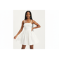 Strapless Sweetheart Neck Flare Mini Dress