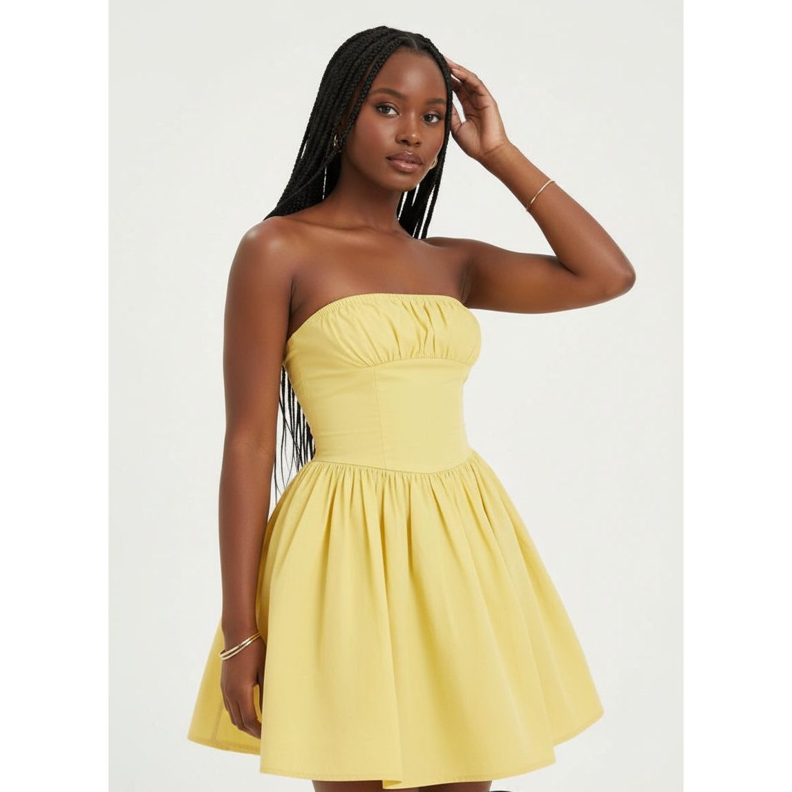 Strapless Sweetheart Neck Fit And Flare Mini Dress