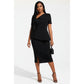 Women's Peplum Bodycon Slit Dress