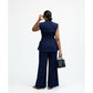 Sleeveless Top and Wide Leg Long Pants 2 Piece Set