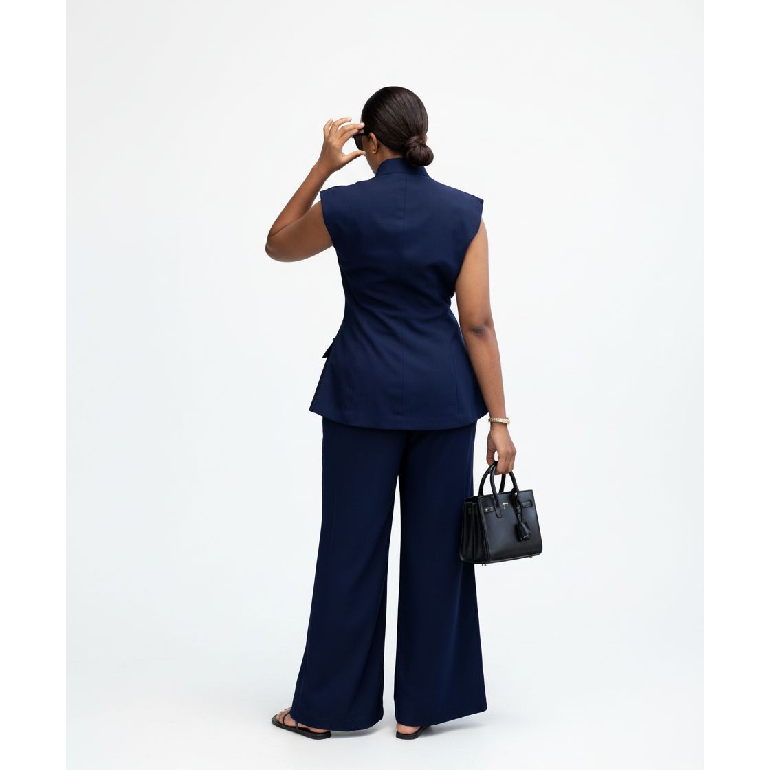 Sleeveless Top and Wide Leg Long Pants 2 Piece Set