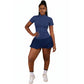 Pleated Tennis Skirt Short Racerback Padded Crop Top Outfits Set