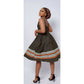 Modern Deep V-Neck Sleeveless African Print Dress