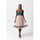 African Print Tulle Flared Dress