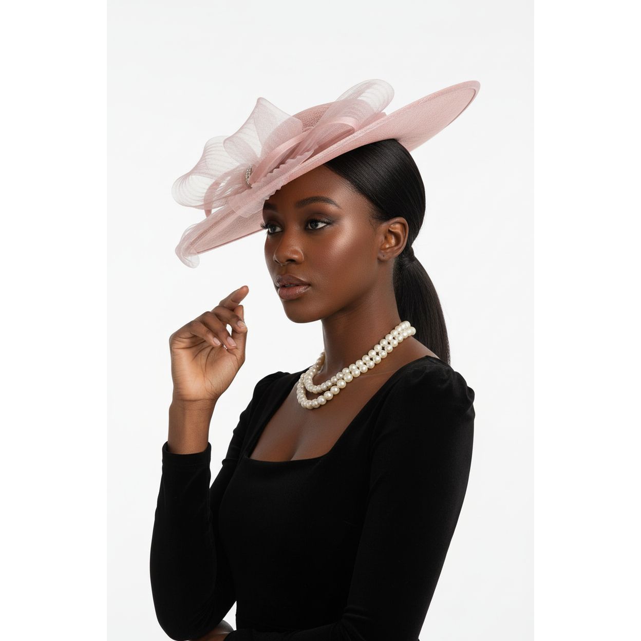 Elegant Mesh & Feathers Sophisticated Hat