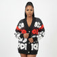 Women's Knitted Abstract Cardigan