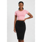 Women's Seamless Knitted Solid Colour Gym Top