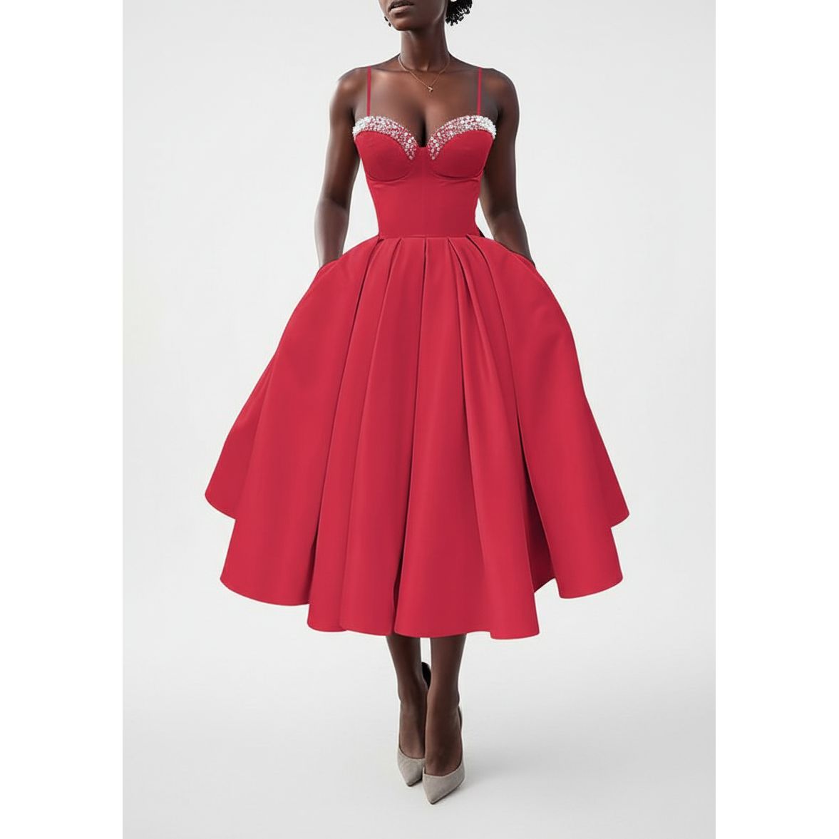 sachin and babi light blue dress Sweetheart Cocktail Satin Spaghetti Straps Dress – YELLOW SUB TRADING