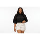 Collared Puff Sleeve Button Down Blouse